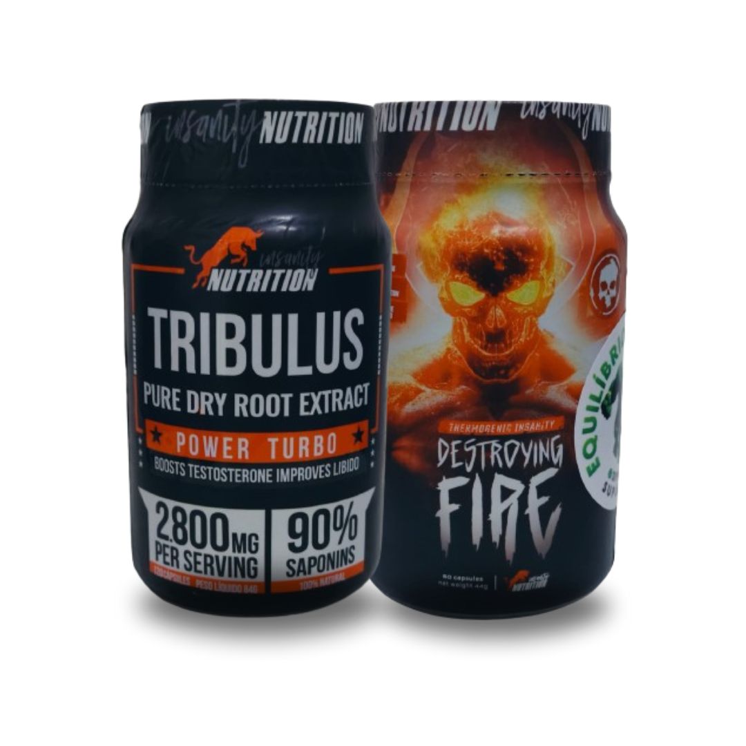 COMBO INSANITY TRIBULUS PURO + DESTROYING FIRE - KIT